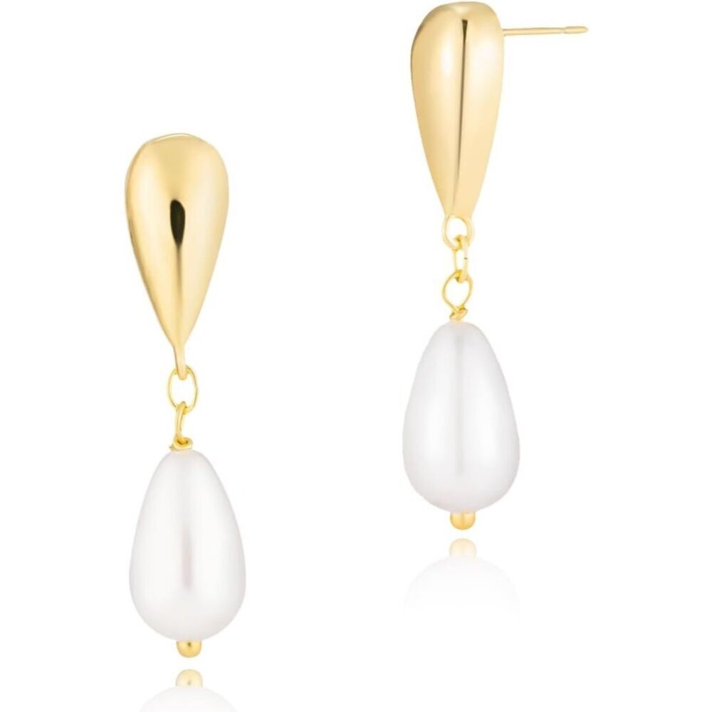 Pearl Drop Dangle Earrings for Women Bridal Bridesmaid Prom Wedding Jewelry Gift